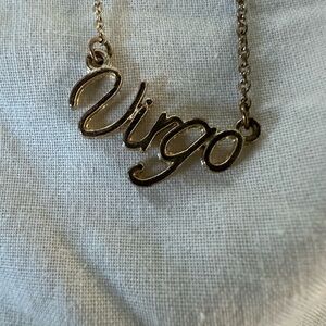 Gold Virgo Pendant Necklace